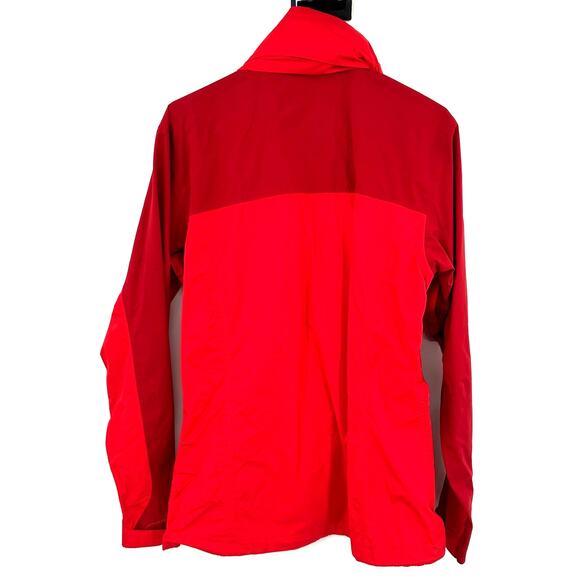 Marmot Size Medium Coat Red Hidden Hood Zip Up Winter Snow Rain Insulated - Picture 2 of 7